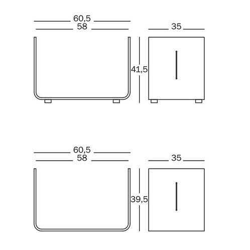 Magis - Elysée Shelving System - line drawing