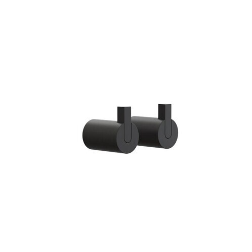 FROST - Nova² 6 Wall Hook Set of 2 - black/Ø x D: 1,6 x 2,7cm