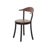 Plank - Monza Bistro Chair - caramel/lacquered/LxWxH 53x47x78cm.5cm/frame beech black