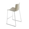 Arper - Catifa 46 0474 Bar Stool Low Unicoloured Chrome - ivory/seat shell glossy/inside matt/frame chromed/seat height 64cm/new colour