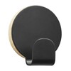 Woud - Haak Wall Hook  - oak/black/LxWxH 8x4.9x9cm