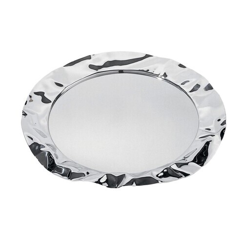 Alessi - Alessi Foix Tablett - edelstahl/Ø 44cm