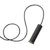 ferm LIVING - Socket Pendant High Pendelleuchte - schwarz/pulverbeschichtet/Baldachin schwarz/Stoffkabel schwarz/H 17cm/Ø 7.5cm/50Hz