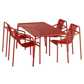 OUT Objekte unserer Tage - Ivy tuinset tafel 170 cm + 4 stoelen met armleuningen