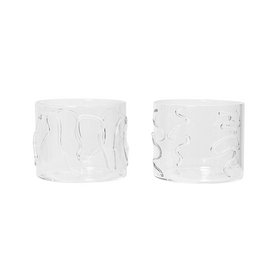 Ferm Living - Doodle glas laag set van 2