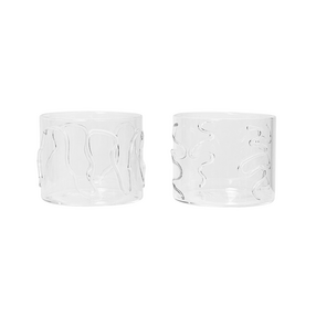 Ferm Living - Doodle glas laag set van 2