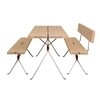 Moormann - Moormann Kampenwand Garden Set With Bench - fir, rope red/untreated, galvanized steel/1 table 220x68cm/1 bench, 1 bench with backrest