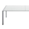 Kristalia - Sushi Table Extendable - white/edge black/laminate/frame aluminium/2 extending plates incl./L: 220-257-294cm