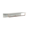 FROST - Unu Wall Coat Rack With 6 Hooks & Bar - white-copper/WxHxD 100x15x30cm
