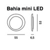 Foscarini - Bahia mini LED Wall Lamp - line drawing