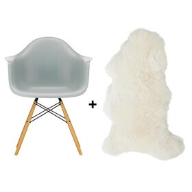 Vitra - Actie-set Eames Plastic Armchair DAW RE + lamsvacht gratis
