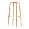 Plank - Blocco Barhocker - esche natur/edelstahl/H: 76cm