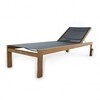 Jan Kurtz - Sonoma Sounlounger - black/cover batyline/LxWxH 207x72,5x34cm/frame fsc-certificated teak