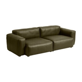 HAY - Mags Soft 2,5-Sitzer Sofa Leder mit niedriger Armlehne 238x103,5x67cm