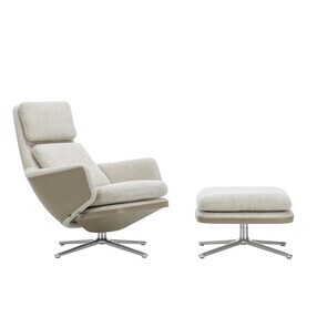 Vitra - Grand Relax fauteuil & voetenbank stof