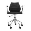 Kartell - Maui Soft - Bureaustoel met armleuning - zwart/stof Trevira/hoogteverstelbaar 49 - 57cm/met gasveer