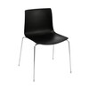 Arper - Catifa 46 0251 Chair unicoloured - black/seat shell glossy/inside matt/frame chromed