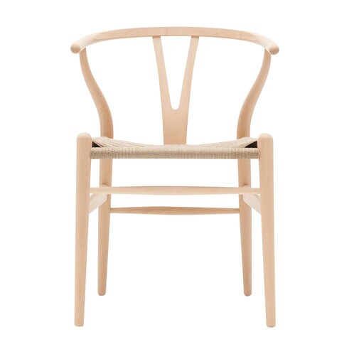 Carl Hansen - Carl Hansen Wishbone CH24 Armchair - beech/soaped/paper cord natural