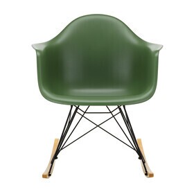 Vitra - Eames Plastic Armchair RAR RE Rocking Chair Black Golden Maple