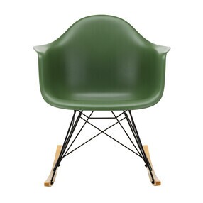 Vitra - Fauteuil à bascule Eames Plastic Armchair RAR RE noir érable doré