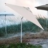 Jan Kurtz - Elba - Parasol rechthoekig - wit/polyester/met knikgewricht/zonder parasolvoet/200x150cm