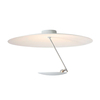 Catellani & Smith - Lederam C150 LED Deckenleuchte - weiß/Baldachin weiß H 3.5cm/2700K/1590lm/CRI80/mit Dimmer/Ø50cm/Stange weiß/Scheibe weiß