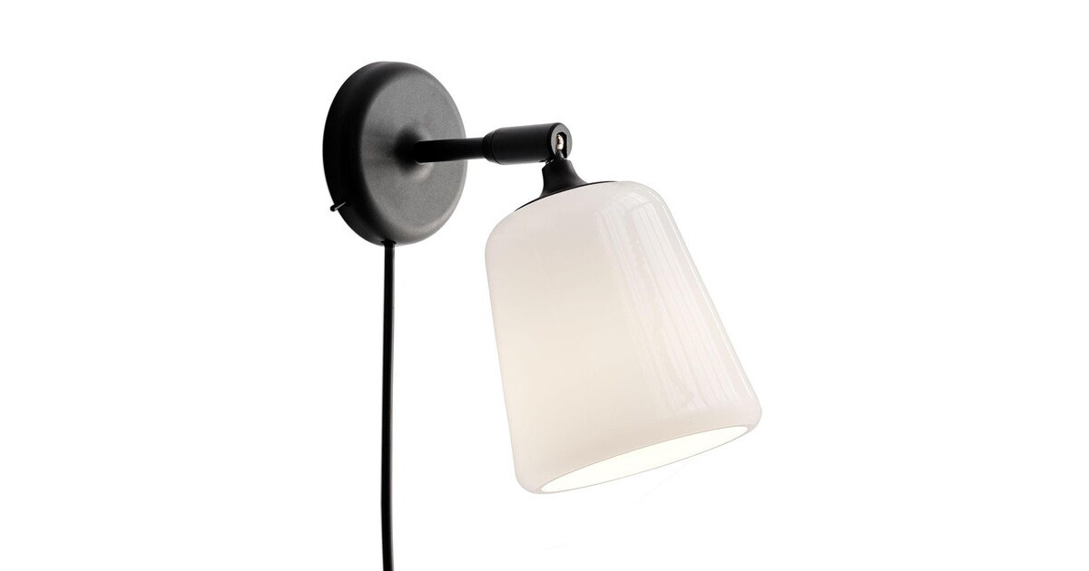 New Works Material Editions Wall Lamp Opal Glass Ambientedirect - Battery Operated Wall Lights Ikea