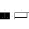 FROST - Unu Wall Coat Rack With 2 Hooks & Bar - line drawing