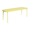 Petite Friture - Week-End - Tafel 85x220cm - geel RAL 1016/graan epoxy geschilderd/75cm h/voor binnen en buiten geschikt