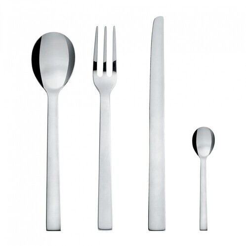 Alessi - Santiago - Service de 24 couverts - inox/poli/6 couteaux/6 fourchettes/6 cuillères à soupe/6 cuillères à café