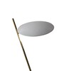 Catellani & Smith - Lederam F1 -  Lampadaire LED - blanc/barre or/châssis blanc/couleur de lumière blanc chaud/avec variateur/2700K/1400lm/CRI80/H 175cm/Ø 17cm