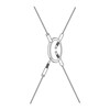 Moormann - FNP Shelf System Clamping Set - silver/aluminium/stainless steel/for stabilization of stand-alone shelves/the assembly needs 3x3 fields