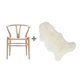 Carl Hansen - Promotion Set CH24 Wishbone Chair with Fur