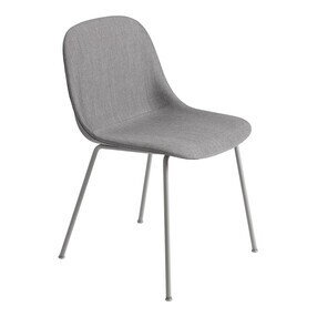 Muuto - Fiber Chair -Stoel gepolst met buis onderstel