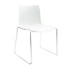 Arper - Catifa 46 0278 - Chaise unicolore pied chromé - blanc/coque brillant/dedans mat/châssis métal chromé