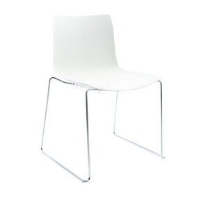 Arper - Catifa 46 0278-Stoel eenkleurig sleden chroom