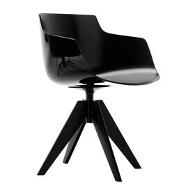 MDF Italia - Flow Slim Armchair Frame 4-Legged VN Steel