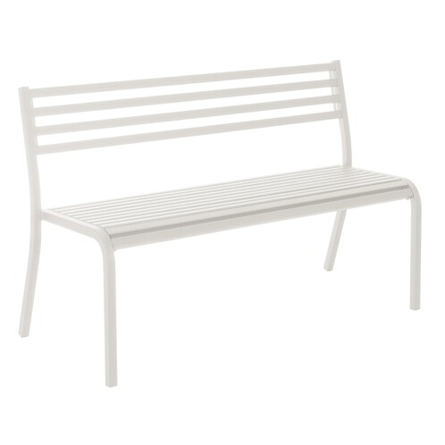 emu - Segno Garden Bench 128x59cm - white/powder-coated/WxHxD 128x81x59cm
