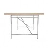 Richard Lampert - Eiermann 1 - Tafel midden - wit/eikenkant/onderstel chroom/incl. hoogteverstelling 3,5cm/200x90cm