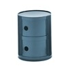 Kartell - Componibili 2 - Container  - blauw/glanzend/H 40cm/ Ø 32cm/Nieuwe kleur!