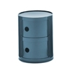 Kartell - Componibili 2 Container - blue/glossy/H 40cm/ Ø 32cm/New color!
