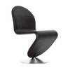 VerPan - System 1-2-3 Dining Chair Standard - Chaise - noir 314/cuir Savane/piètement en aluminium