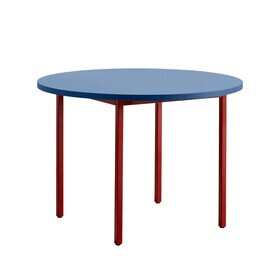 HAY - Table à manger Two-Colour structure rouge marron Ø105cm