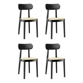 Thonet - 118 stoel met vlechtwerk set van 4
