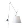 Artemide - Tolomeo Mega Parete Satin Wandleuchte - aluminium/Satinschirm/BxH 97x110cm/Ø 32cm/(an/aus)