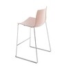 Arper - Catifa 46 0474 Bar Stool Low Unicoloured Chrome - rose/seat shell glossy/inside matt/frame chromed/seat height 64cm/new colour