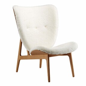 NORR 11 - Fauteuil Elephant peau de mouton structure chêne fumé