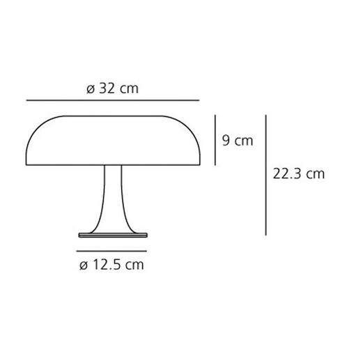 Artemide - Nessino - Lampe de table - dessin au trait