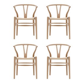 Carl Hansen - CH24 Wishbone Chair Gestell Buche 4er Set