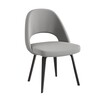 Knoll International - Saarinen Conference - Stoel ebbehout - zilver/Ultrasuede Silver/onderstel gebeitst ebbenhout